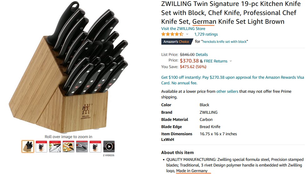 ZWILLING German Knives