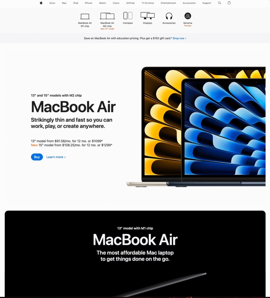 Macbook Pre-launch Landing Page