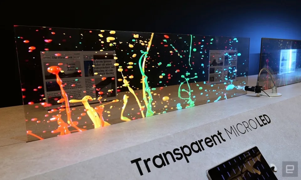 transparent micro led tv