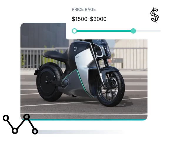 image with motocycle and price rage